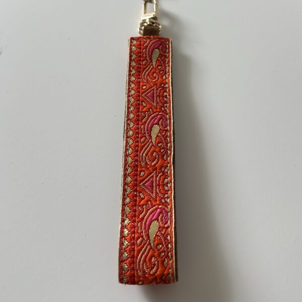 Telefoonkoord leer rood