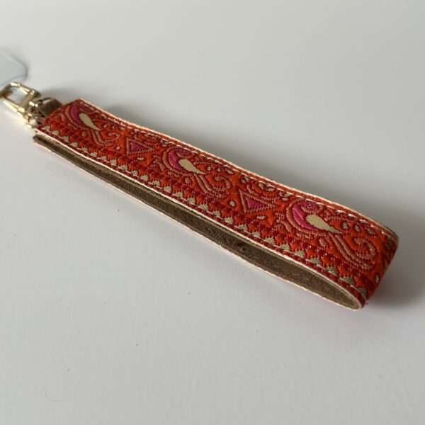 Telefoonkoord leer rood