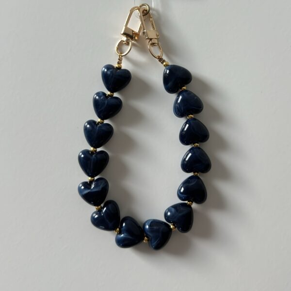 Telefoonkoord d. blauw hart