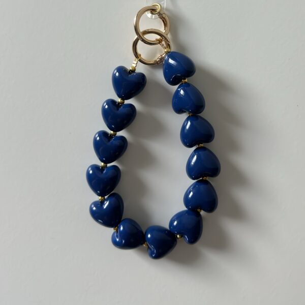 Telefoonkoord blauw hart