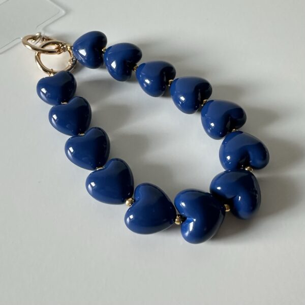 Telefoonkoord blauw hart