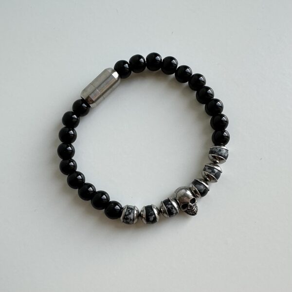 Heren armband skull