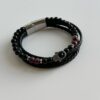Dubbele heren armband leer