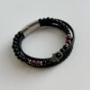 Dubbele heren armband leer