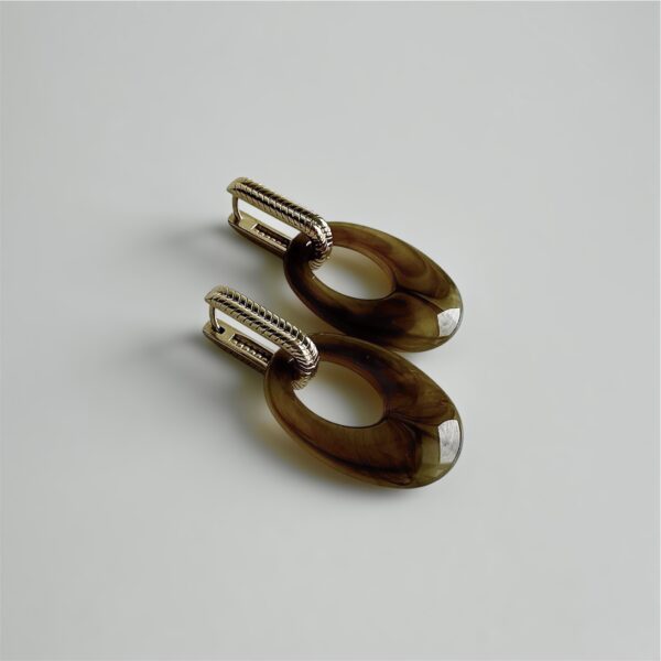 Oorbellen ovale vlecht