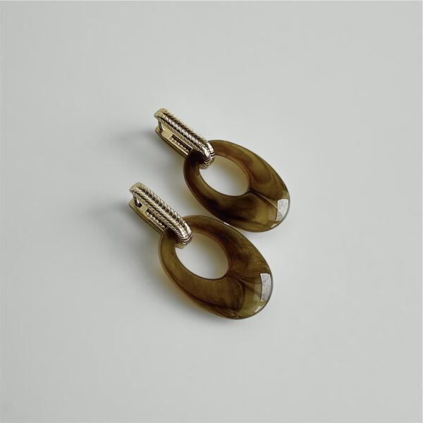 Oorbellen ovale vlecht