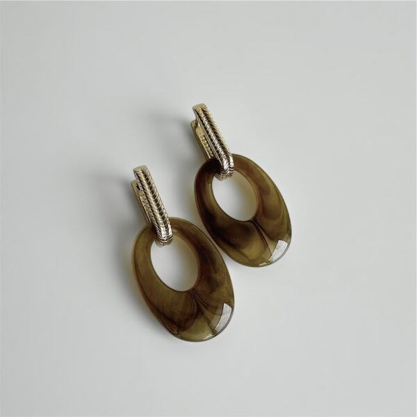 Oorbellen ovale vlecht