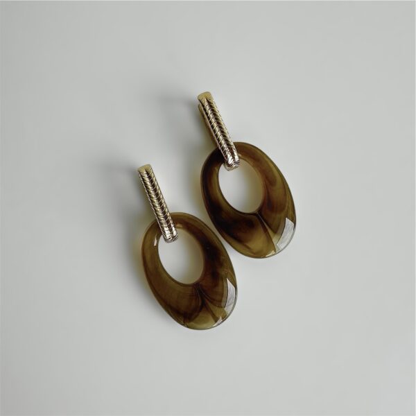 Oorbellen ovale vlecht