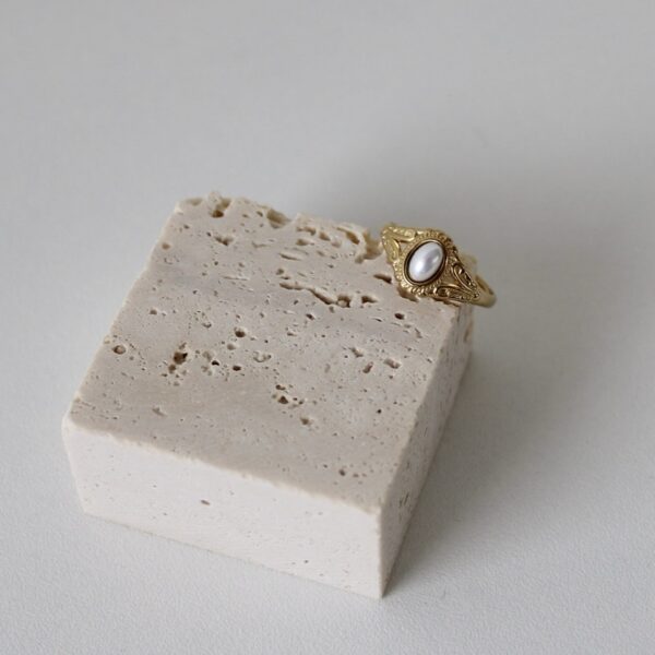 Vintage ring parelmoer