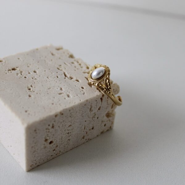 Vintage ring parelmoer