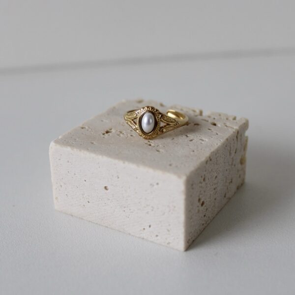 Vintage ring parelmoer