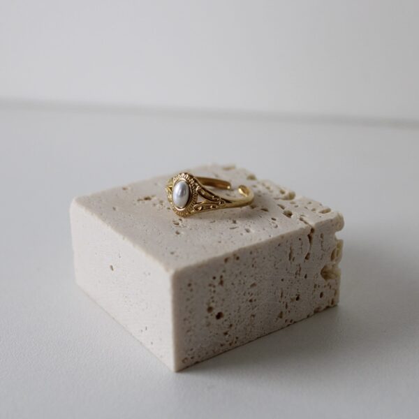 Vintage ring parelmoer