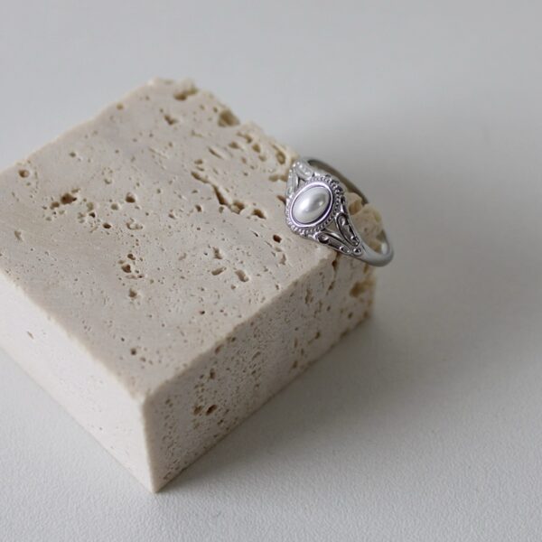 Vintage ring parelmoer