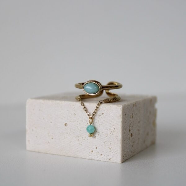 Dubbele ring Turquoise