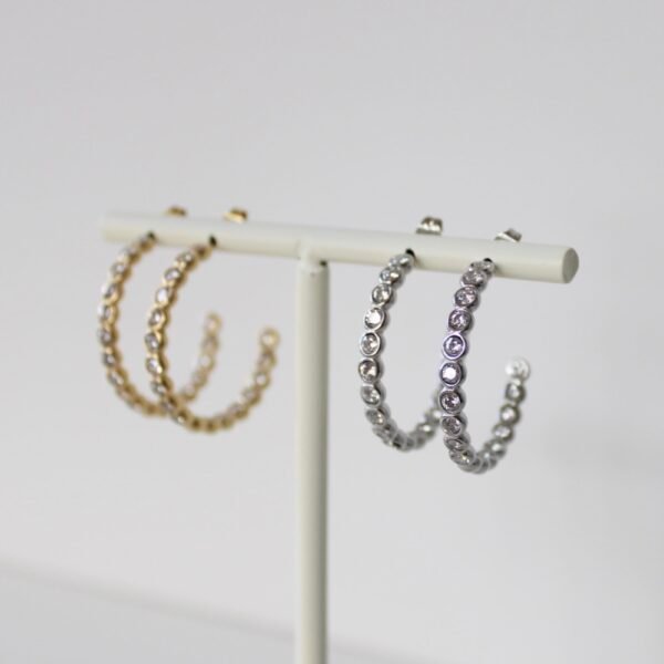 Oorbellen zilver shine