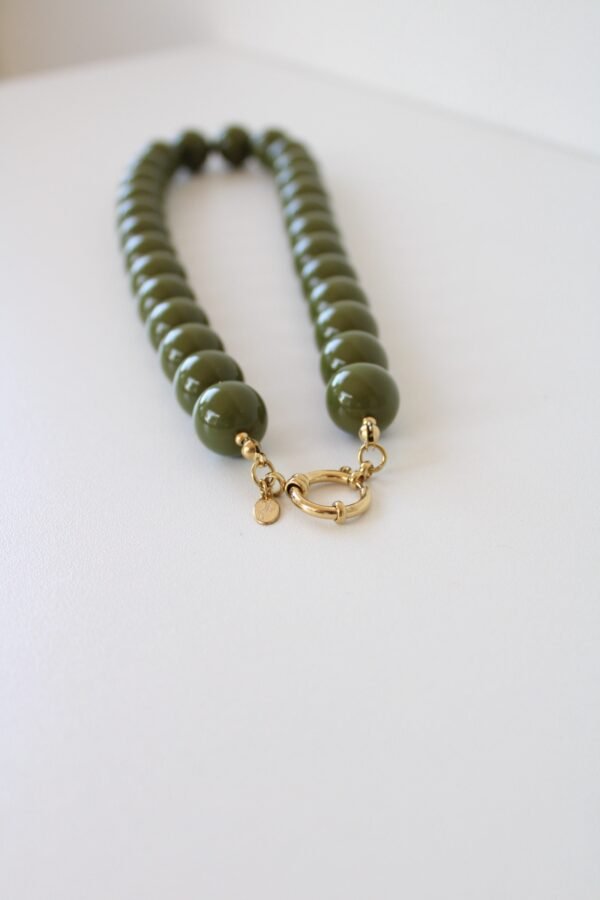 img_2744 Kralen ketting olijf groen