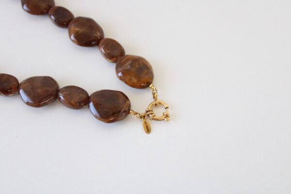 Kralen ketting bruin