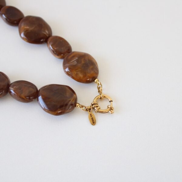 Kralen ketting bruin