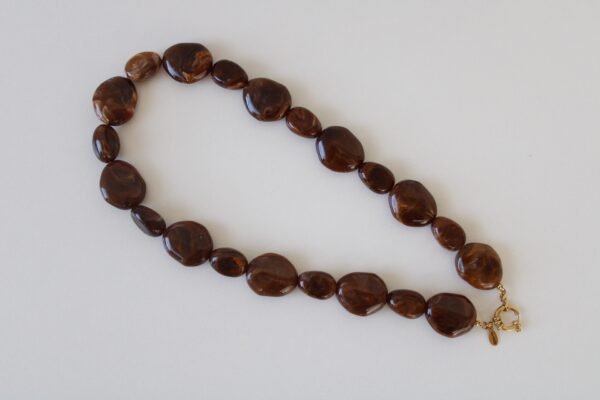 Kralen ketting bruin
