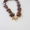 Kralen ketting bruin