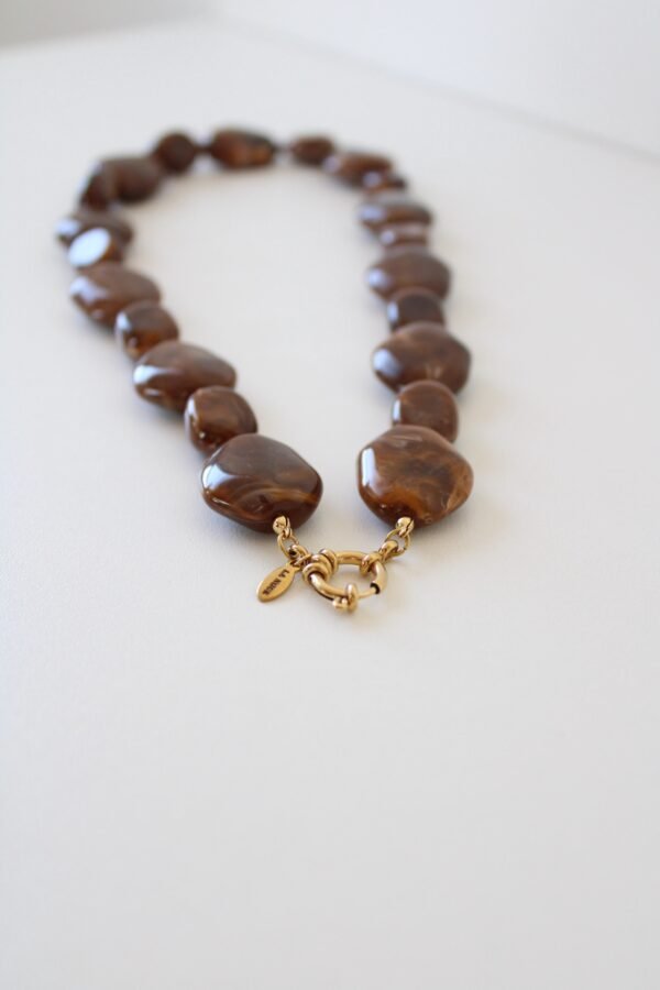 Kralen ketting bruin
