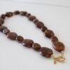 Kralen ketting bruin