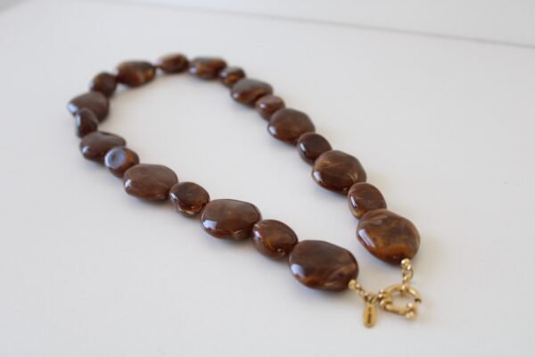 Kralen ketting bruin