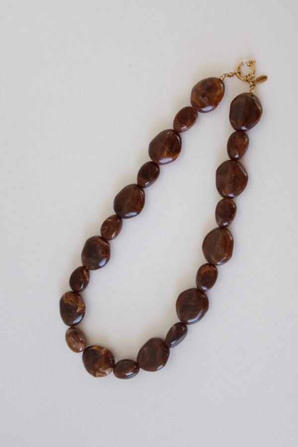 Kralen ketting bruin