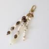 Sleutelhanger kralen beige