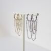 Oorbellen ketting met parel