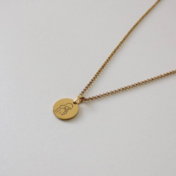 Moeder en kind ketting goud