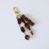 Sleutelhanger kralen bruin